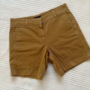 J Crew Classic Caramel Colored Women's Chino Shorts